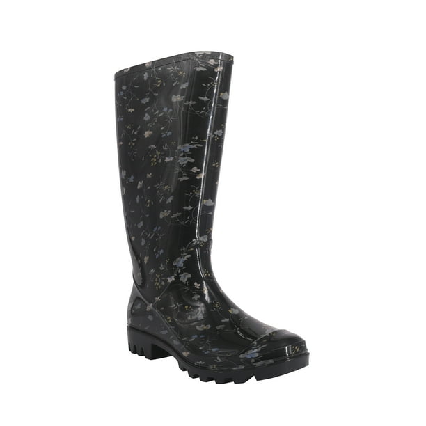 Bota de Agua Thalassa Flores Negro Alquimia
