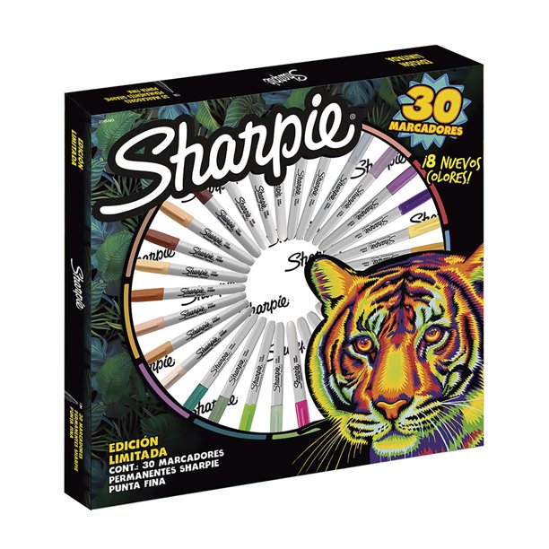 Marcador Sharpie punta fina ruleta earth x30
