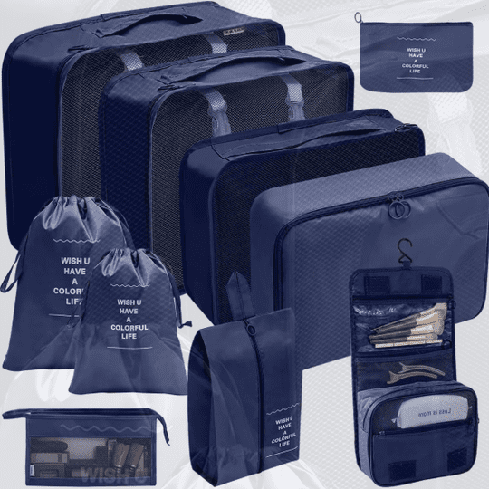 Genérico - Set Organizador De Equipaje En Bolsos O Maletas Azul