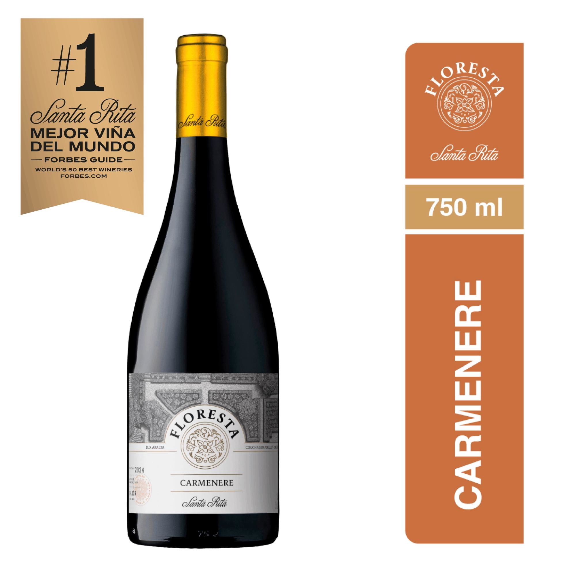 Vino Tinto Carmenere 13.2° Botella 750 ml Floresta
