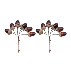 Magideal - Frutas Artificiales Bellotas Guirnalda Nueces Falsas Simulación Mini Espuma Decorativa Frutas Falsas Bellotas Para Fiesta De Acción De Gracias Navidad