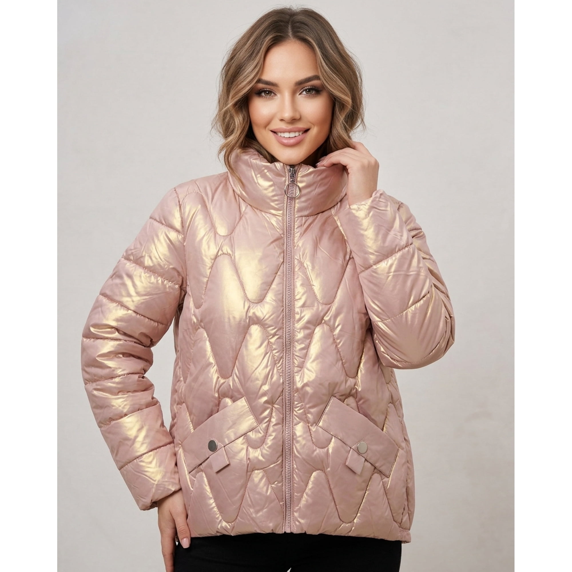 Flix Spa - Parka Outdoor Mujer Puffer Rose Gold Estilo Moderno - Elx1725