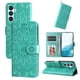 thumbnail image 1 of Funda tipo cartera FOXDOCK para Samsung Galaxy A54 5G , diseño girasol en relieve, cuero PU, cierre magnético, soporte y tarjetero, 1 of 5