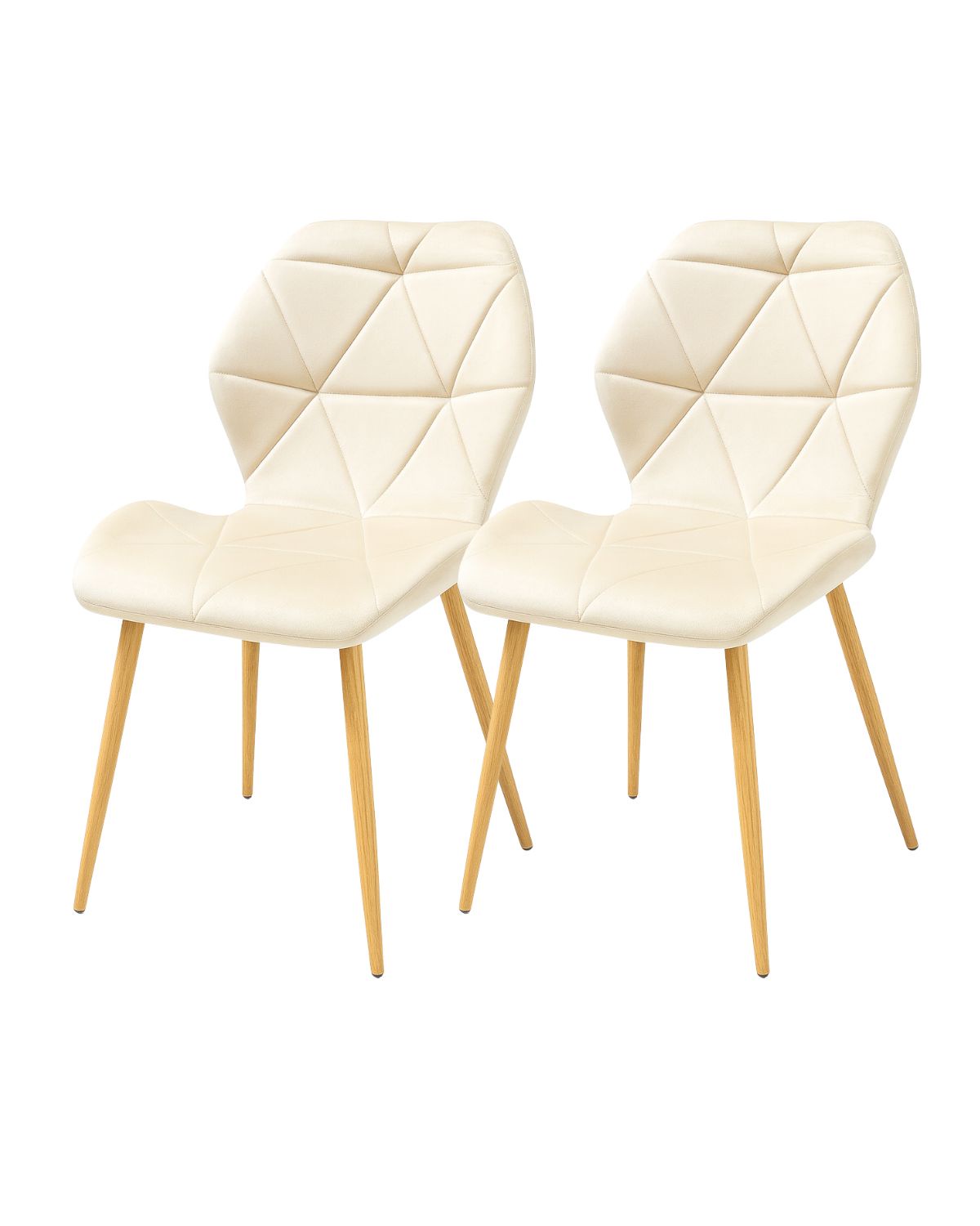 Habita2 Chile - Pack 2 Sillas Aviador Para Comedor Simil Madera Beige