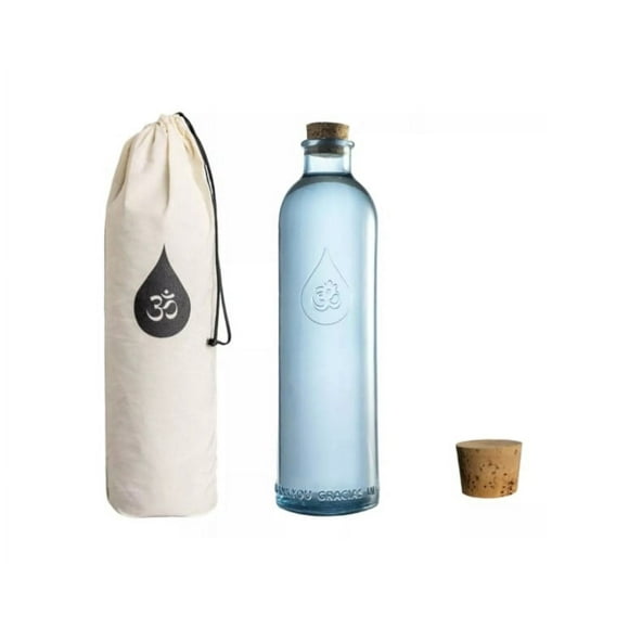 Botella OmWater Gratitude - Vidrio Ecológico para Purificar Agua