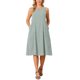 thumbnail image 1 of INSPIRE CHIC Vestidos sin mangas a cuadros para mujer, ajuste holgado casual, vestido midi de cuadros con bolsillos, atuendos de verano M Verde, 1 of 6