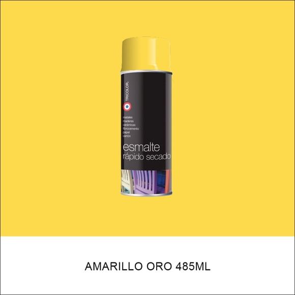Pintura Esmalte Brillante en Spray Sintético Amarillo Oro