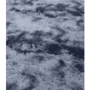 Genérico - Alfombra Peluda Grande 2X2.4 M Gris Oscuro Jaspeado