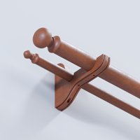 Decor - Set De Barra Madera Doble 22/35Mm Cedro X 1.60Mts.