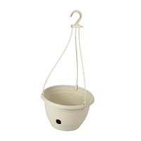 Ioensy - Maceta Colgante Autorriego Resistente Para Terraza, Patio Y Ventana, Color Blanco