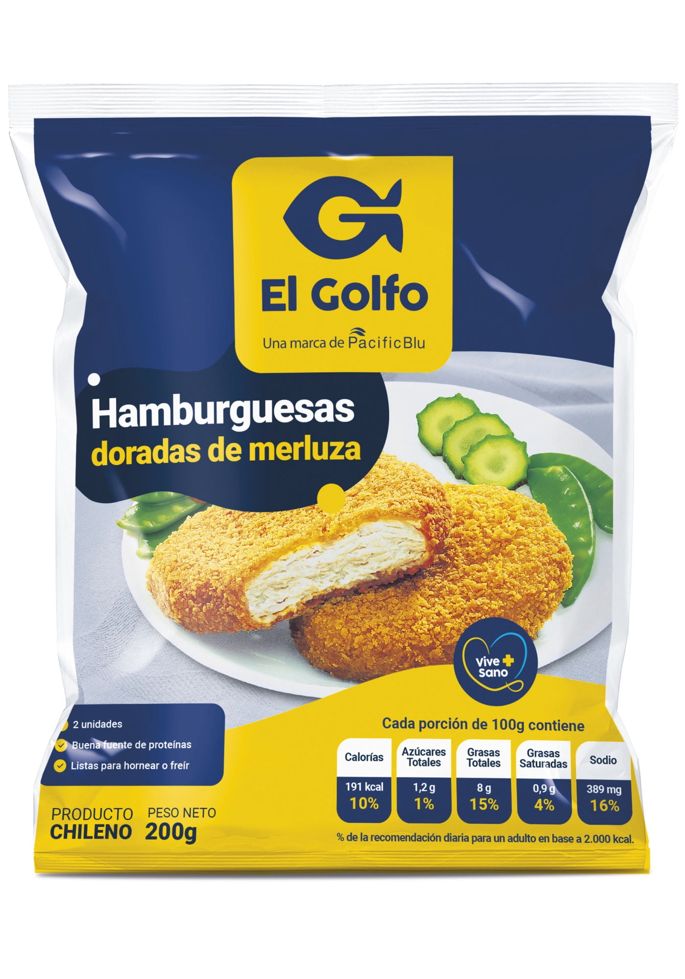 Hamburguesas Doradas De Merluza Bolsa 200 g El Golfo