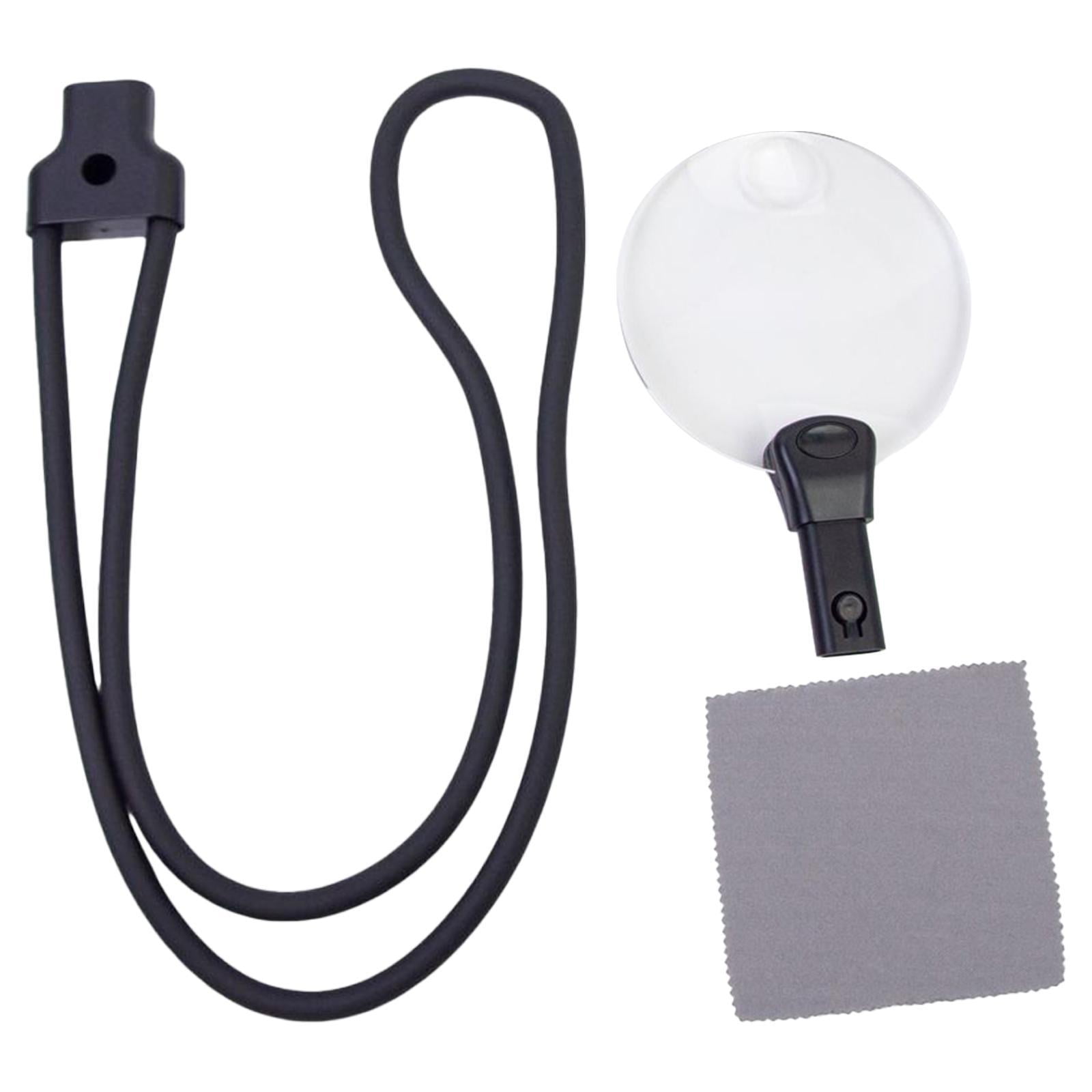 Magideal - Lupa Para Colgar En El Cuello, Accesorio Profesional Estable De Mano, Lupas Portátiles Para Coser Y Para Impresiones Pequeñas
