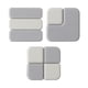 thumbnail image 4 of 3 Uds Protectores De Pared Tapón De Puerta Duradero Simple Para Pomos De Puerta Trasera De Silla Gris, 4 of 5