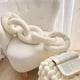 thumbnail image 3 of Cojin Diseño Cadena Blanco Tela, 3 of 8