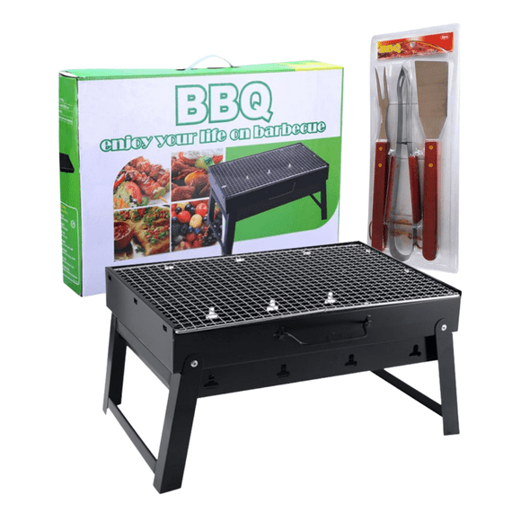 Parrilla Barbacoa Portátil Camping + Set De Regalo