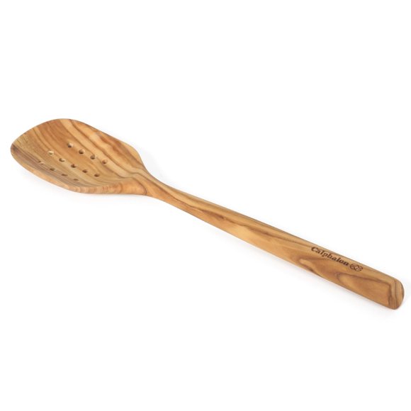 Cucharón Calphalon de Madera de Olivo 33 cm con Ranuras