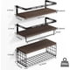 thumbnail image 1 of Repisa Flotantes De Madera Modernas X3 Con Reja Pino Nano0086, 1 of 7