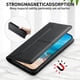 thumbnail image 3 of Funda tipo cartera con bloqueo RFID para Samsung Galaxy A55 cubierta magnética de cuero con tapa y soporte Negro, 3 of 6