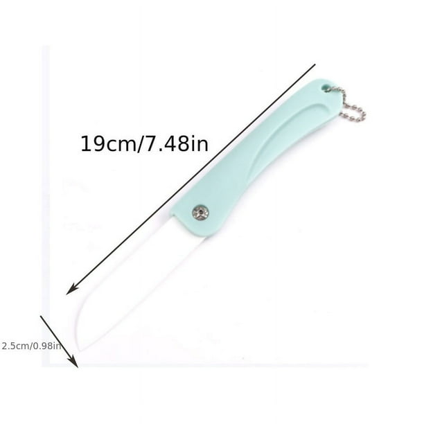 1pc Ceramic Folding Knife, Portable Mini Peeling Knife, Handy Fruit Knife For Travel, Picnic, Camping