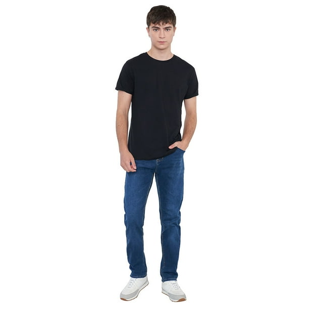 Jeans Hombre Slim Spandex Color Azul Oscuro Corona