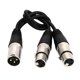 thumbnail image 1 of Divisor XLR Hembra A Doble Macho Y Cable De Micrófono Balanceado De Audio De 3 Pines, 1 of 3