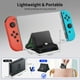 thumbnail image 3 of Estación de carga para TV compatible con Nintendo Switch/OLED - HDMI 4K, USB-C, puerto USB 3.0, luz ambiental LED, capacidad para 4 ranuras de juego, base de carga de repuesto-Negro, 3 of 7