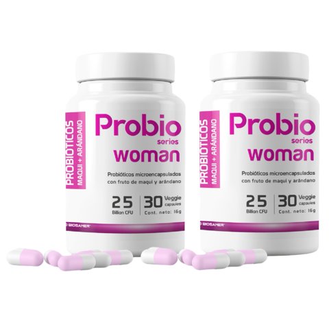 Biosamer - Pack 2 Probiótico Woman 25 Billones 30 Cápsulas