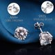 thumbnail image 2 of Pendiente Jiahanzb de plata de ley 925 con zirconia de 6 mm, 2 of 7