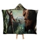 thumbnail image 1 of Jack el Cazagigantes Manta Capa con Capucha Anti-Bolitas, Manta de Lana Ártica Suave, Manta Portátil de Felpa Ligera y Lujosa, Poncho para Siesta en Casa y Oficina, 100*130cm, 1 of 6
