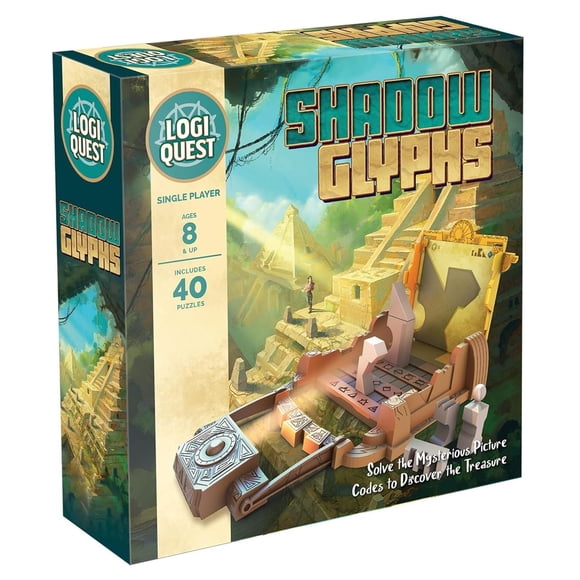 Juego de mesa de rompecabezas Mixlore Shadow Glyphs con 40 acertijos