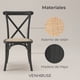 thumbnail image 2 of Silla Comedor Madera Negra Rattan Apilables Crossback Venhoouse, 2 of 8