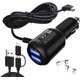 thumbnail image 1 of Cargador de coche Plozoe para Garmin Nuvi GPS con 2 puertos USB de 3,4 A, 1 of 7