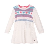 Pillin - Vestido Bebé Niña Manga Larga Tejido - Crudo