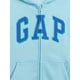 thumbnail image 2 of Sudadera con capucha y cierre completo con el logotipo de GAP para niños en azul cloro, talla XS, 2 of 2