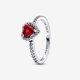 thumbnail image 2 of Anillo PANDORA Corazón Rojo Elevado 9, 2 of 6