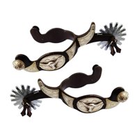 Magideal - Espuelas , 1 Par De Espuelas De Vaquero Occidental De Material Acero Inoxidable, Espuelas Exquisitas, Accesorios De Equipo Ecuestre , Marron Marrón Oscuro