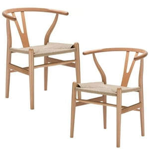 Pandalino - Pack 2 Silla Wishbone Nórdica | Madera Natural Cafe