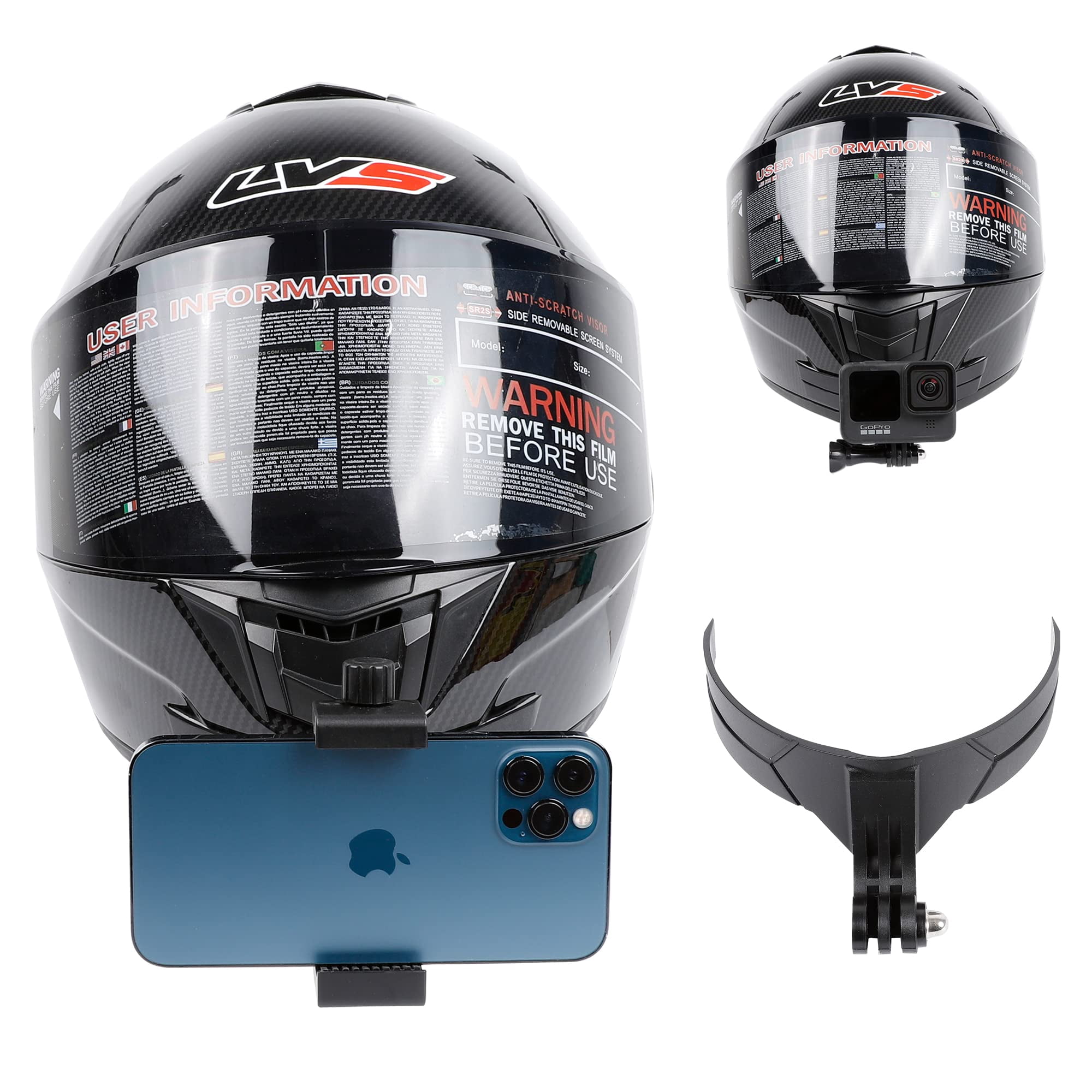 Soporte De Casco Universal Pellking Para Cámara De Motocicleta