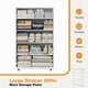 thumbnail image 1 of White 5-Drawer Dresser with Wheels – Modern Storage Cabinet, 1 of 3