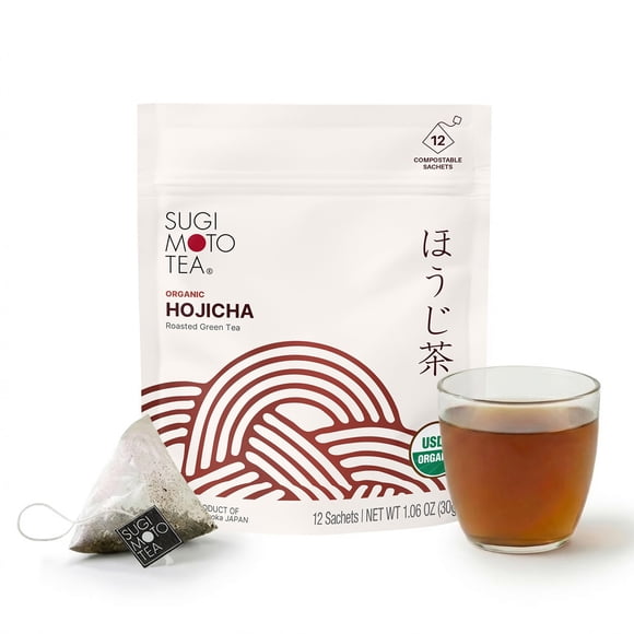 Té SUGIMOTO HOJICHA Orgánico Verde Tostado 12 Bolsitas