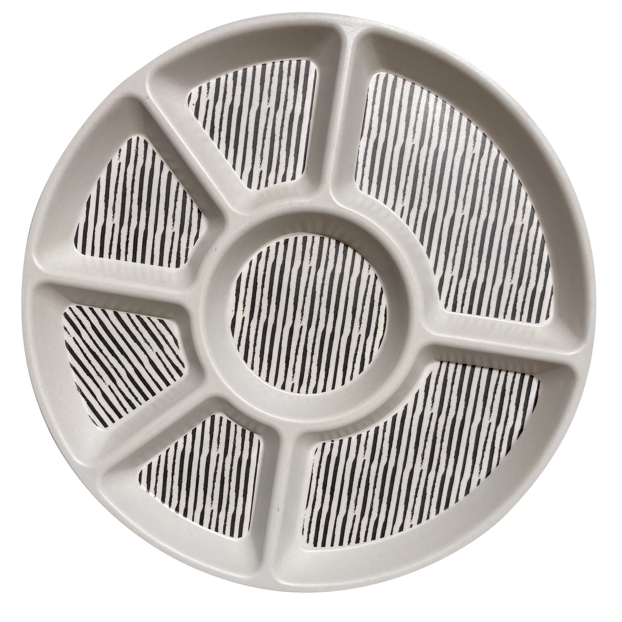 Decogreen - Bandeja Picoteo Biobamboo Rayas