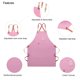 thumbnail image 2 of Delantal Dulabi Ajustable con Bolsillos Grandes para Mujeres y Hombres, 2 of 8