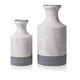 thumbnail image 1 of Set 2 jarrones de cerámica bicolor blanco/gris, 1 of 5