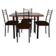 thumbnail image 1 of Comedor Metal Madera Ranco 4 Sillas Chocolate, 1 of 2