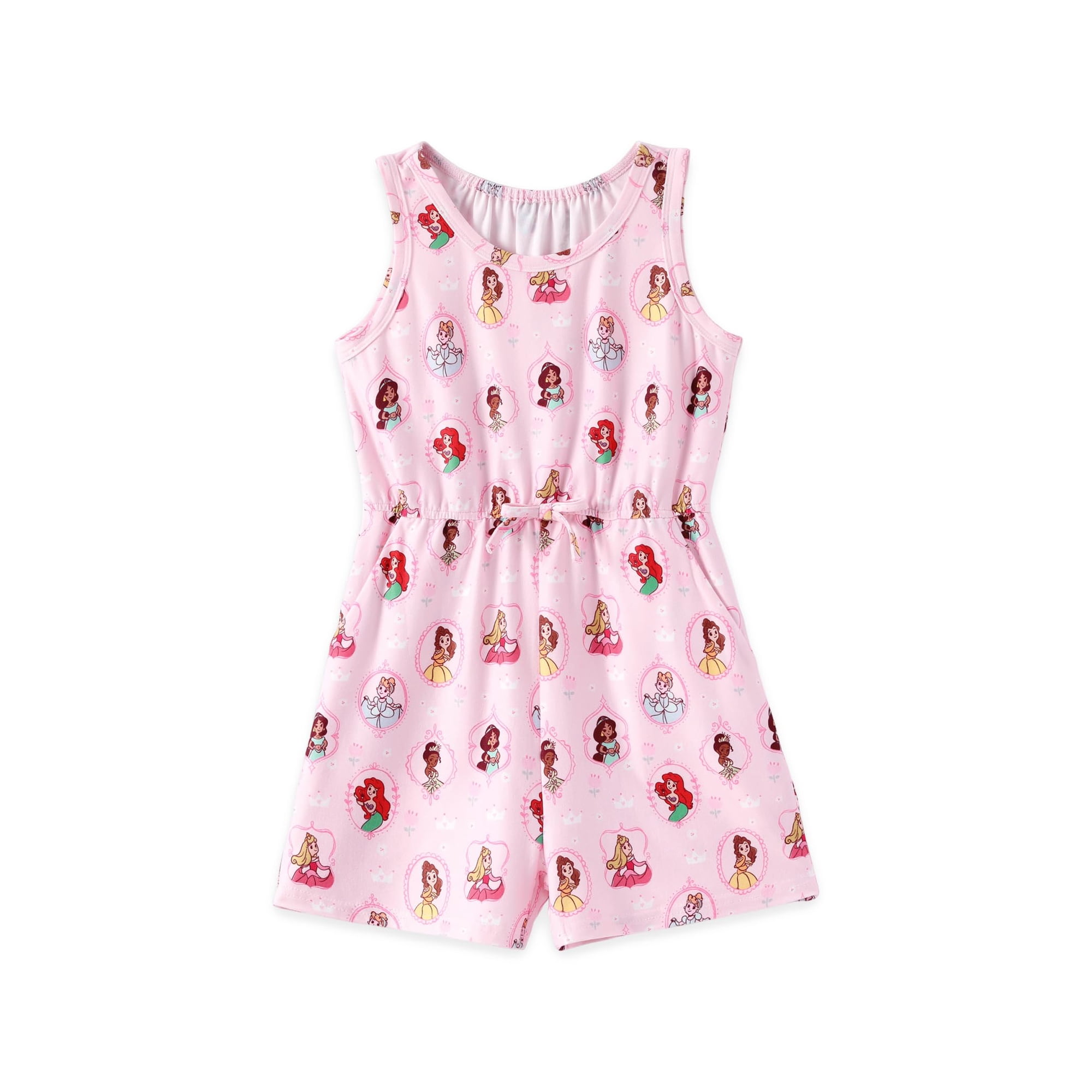 Romper Disney Princess Belle Ariel Con Estampado De Aurora Para Niñas De 3 A 4 Años