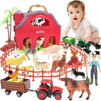 Juguete Animales De Granja Toy Big Red Barn Con Tractor Bolzra