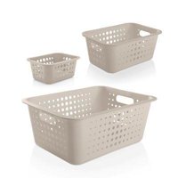 Ou - Conjunto De Cestas Organizadoras Beige