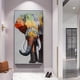 thumbnail image 4 of 1pc, Frameless Modern Color Painting, Elephant Canvas Wall Art Abstract Animal Poster, Living Room Wall Paintings, Home Decor Pictures No Frame, 4 of 4