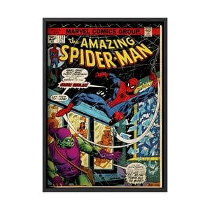 Creango - Cuadro Poster Enmarcado Spiderman Comic Decorativo