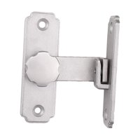 Magideal - Cerradura De Pestillo Para Puerta Corrediza De Granero, Cerradura De Pestillo De Puerta, Resistente, Cerradura De Puerta De Ángulo Recto De 90 Grados Plata